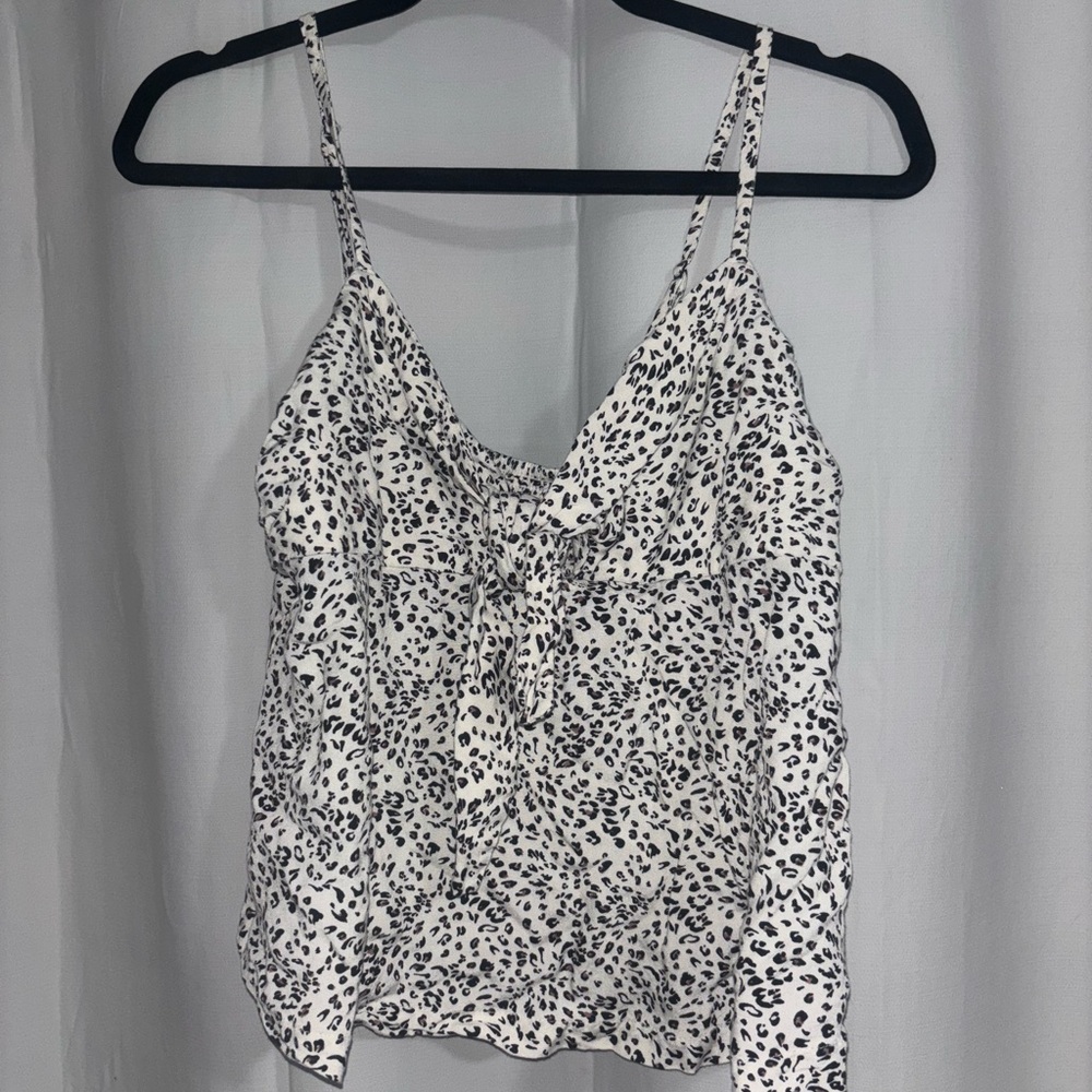 Volcom Black and White Leopard Print Camisole
